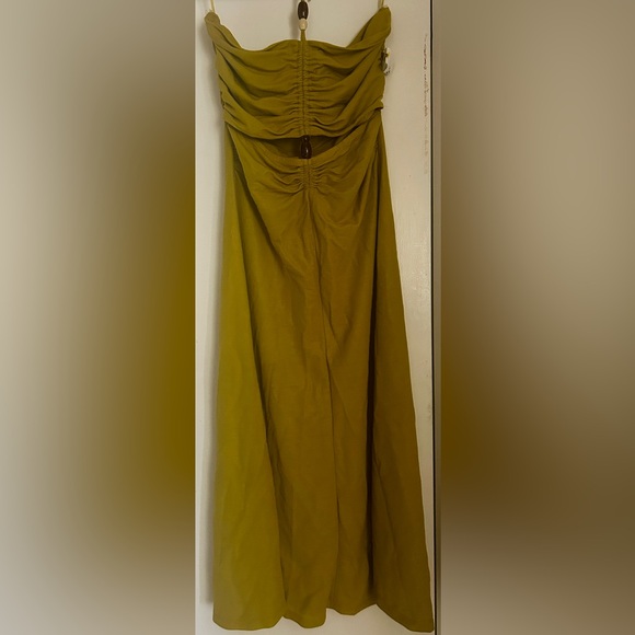Green Yellow Zara Strapless Dress - Picture 3 of 3